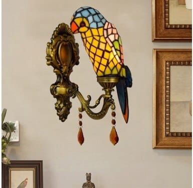 Upside Down Interiors 1 light wall lamp A Tifanny Parrot Designer Lustre Chandelier Lighting