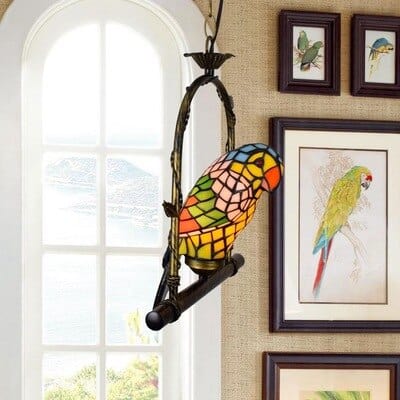 Upside Down Interiors 1light A Tifanny Parrot Designer Lustre Chandelier Lighting