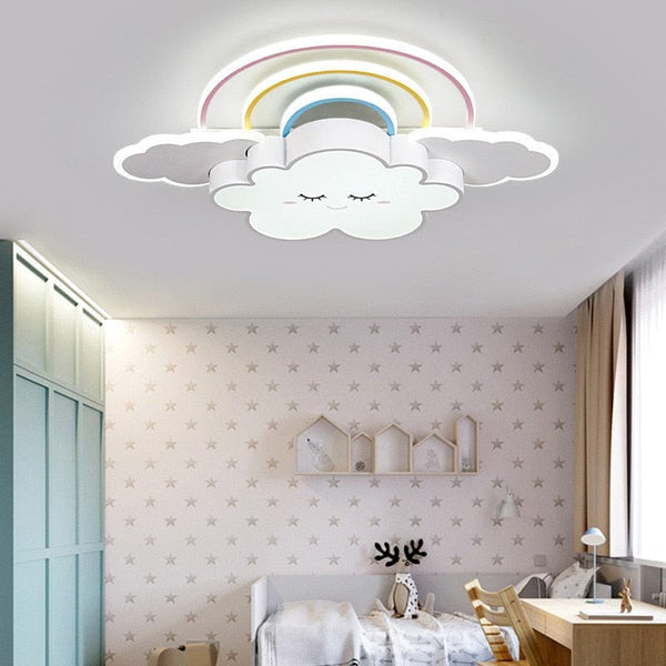 Upside Down Interiors Blue / Yellow Light / Voltage AC100C-130V Nursery Cloud Ceiling Light Fixture For Ceiling Kids