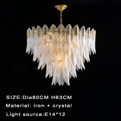 Upside Down Interiors Dia80cm H63cm / Warm light French Style Light Luxury Living Room Chandelier