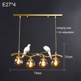 Upside Down Interiors Gold amber / Warm light / China Modern Nordic Bird Chandelier Simple Pendant Lighting