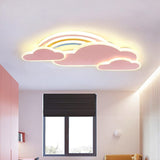 Upside Down Interiors pink / changeable|53W LED Dimmable Ceiling Lamp Children's Room Modern Rainbow Cloud