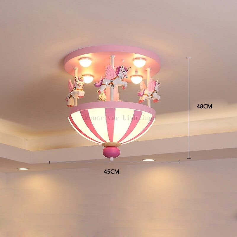 Upside Down Interiors Pink D45cm / 3 Lights Switchable Circus Led Creative Children's Room Lamp