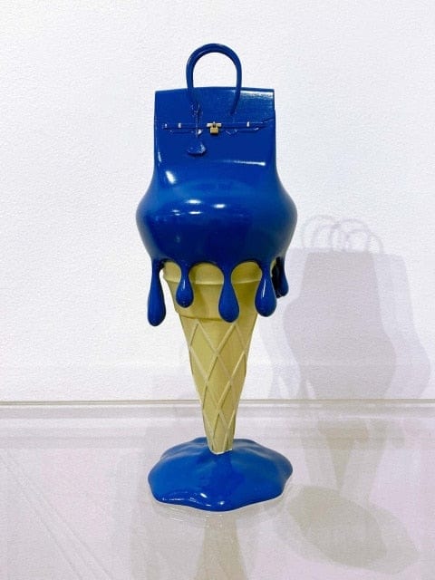 Upside Down Interiors 0 Deep Blue / 11.5x11.5X30.5cm Baby Birkin Ice Cream Bag Sculpture