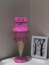 Upside Down Interiors 0 Pink / 11.5x11.5X30.5cm Baby Birkin Ice Cream Bag Sculpture