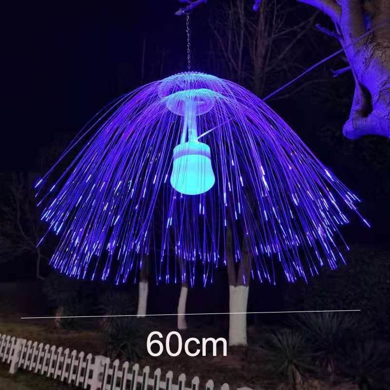 Upside Down Interiors 60cm 1pcs / 15v / RGB Changeable Jellyfish Lights Colourful Fibre Optic Lights Waterproof Outdoor