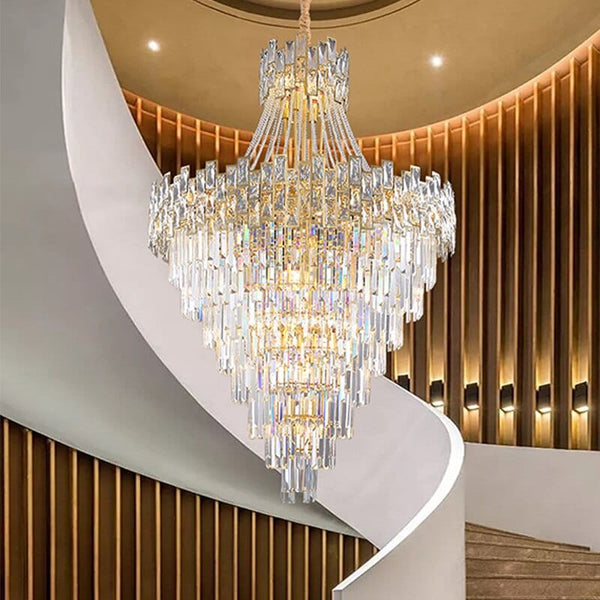 Upside Down Interiors Art Decor Light Luxury Brass Ring Globe Glass Chandelier