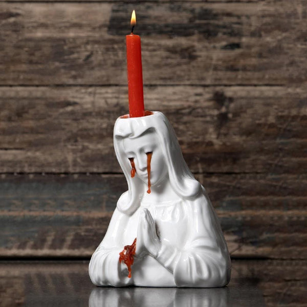Upside Down Interiors Artistic Candle Holder Weeping Mary Candle Holder