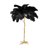 Upside Down Interiors Black / H60cm 25 feathers Nordic Luxury Living Room Floor Lamp Ostrich Feather LED