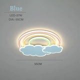 Upside Down Interiors Blue 55CM / Warm light Cloud Rainbow Children's Bedroom Ceiling Lamps