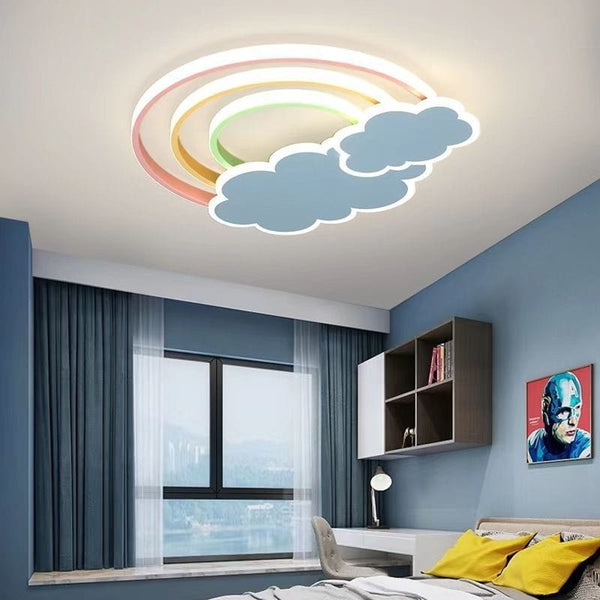 Upside Down Interiors Cloud Rainbow Children's Bedroom Ceiling Lamps