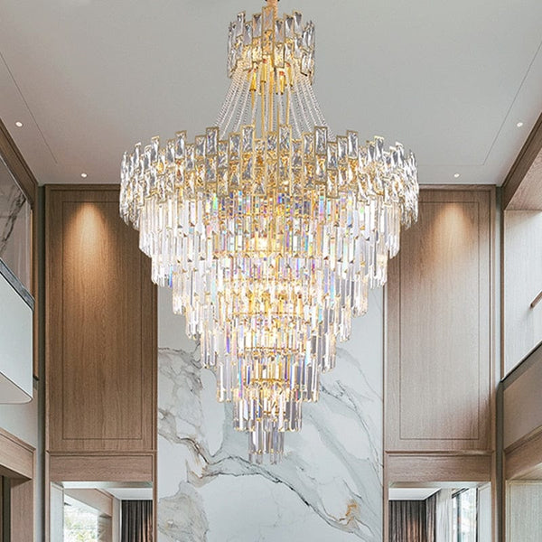 Upside Down Interiors D60 H100cm Art Decor Light Luxury Brass Ring Globe Glass Chandelier