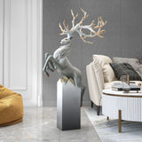 Upside Down Interiors Gray Creative Deer Living Room Decoration Large sculpture