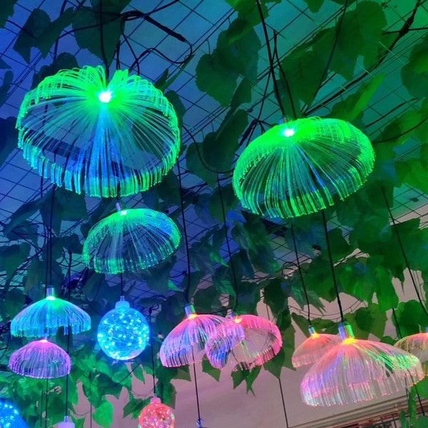 Upside Down Interiors Jellyfish Lights Colourful Fibre Optic Lights Waterproof Outdoor