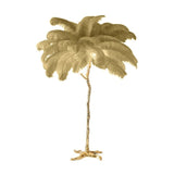 Upside Down Interiors Khaki / H60cm 25 feathers Nordic Luxury Living Room Floor Lamp Ostrich Feather LED