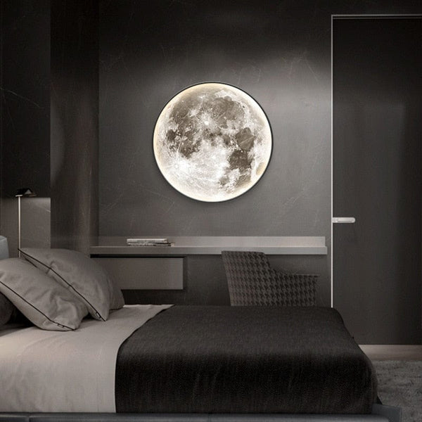 Upside Down Interiors Moon Wall Light Remote Control Surface Background Lamp