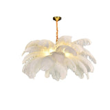 Upside Down Interiors Ostrich Feather Led Pendant Lights