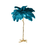 Upside Down Interiors Peacock blue / H60cm 25 feathers Nordic Luxury Living Room Floor Lamp Ostrich Feather LED