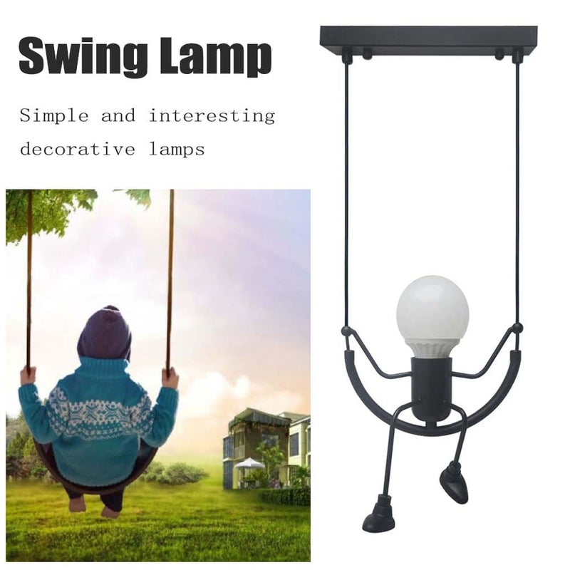 Upside Down Interiors Pendant Light Nordic Little Man & Spider Hanging Lamp Iron & Swing Lamps