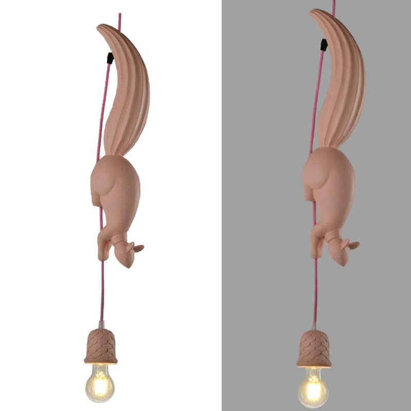 Upside Down Interiors Pink Squirrel Pendant Ceiling Light Hanging Lamp