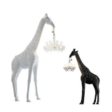 Upside Down Interiors Post Modern Tall Giraffe Lamp Black/White Chandelier