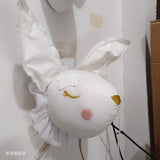 Upside Down Interiors Rabbit Fabric Animal Head Hanging Decorations