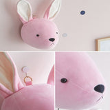 Upside Down Interiors Rabbit Plush Toy Animal Head Wall Hanging Pendant