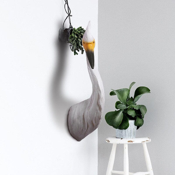 Upside Down Interiors Simulated Animal Sculpture Wall Hanging of Animal Head