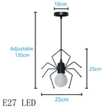 Upside Down Interiors style B black / Without Bulbs Pendant Light Nordic Little Man & Spider Hanging Lamp Iron & Swing Lamps