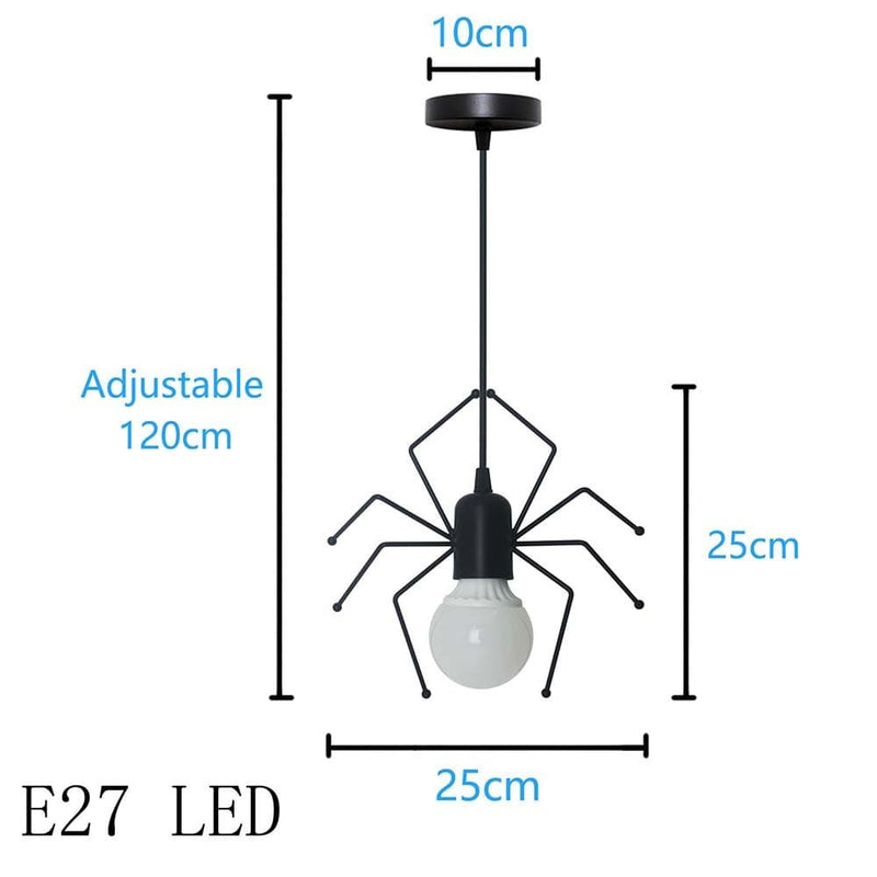 Upside Down Interiors style B black / Without Bulbs Pendant Light Nordic Little Man & Spider Hanging Lamp Iron & Swing Lamps