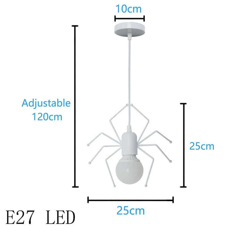 Upside Down Interiors style B white / Without Bulbs Pendant Light Nordic Little Man & Spider Hanging Lamp Iron & Swing Lamps
