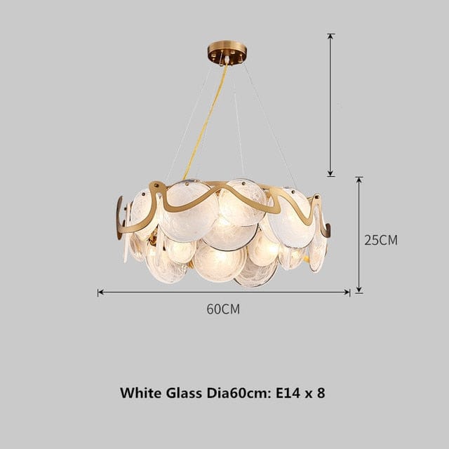Upside Down Interiors white D60cm / Cold White Abstract Dining Room Modern Pendant Light