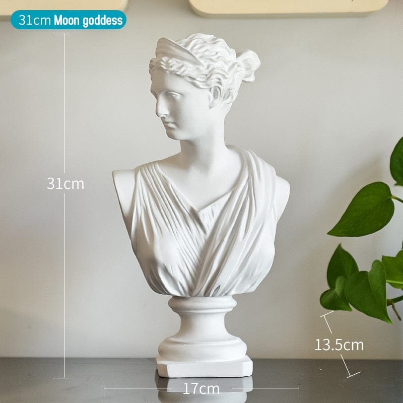 Upside Down Interiors YCF30-YLNS Masked David Home Decoration Head Bust Statue Sculpture Resin