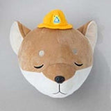 Upside Down Interiors Yellow dog with hat Plush Toy Animal Head Wall Hanging Pendant