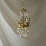 Upside Down Interiors D16cm / Without Bulbs Modern Luxury Chandelier Crystal Pendant Light Golden Crown