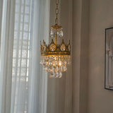 Upside Down Interiors D23cm / Without Bulbs Modern Luxury Chandelier Crystal Pendant Light Golden Crown