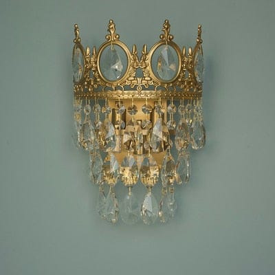 Upside Down Interiors wall lamp / Without Bulbs Modern Luxury Chandelier Crystal Pendant Light Golden Crown